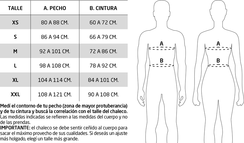 WEIS 101-380 CHALECO LEFTY 6 L / PERFORMANCE SERIES