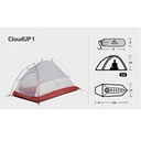 NATUREHIKE CARPA CLOUD UP ULTRALIGHT 1PERS/3ESTA 