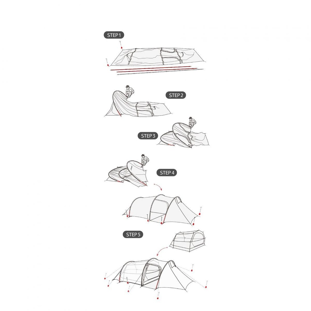 NATUREHIKE CARPA OPALUS 2 PERS/3ESTA