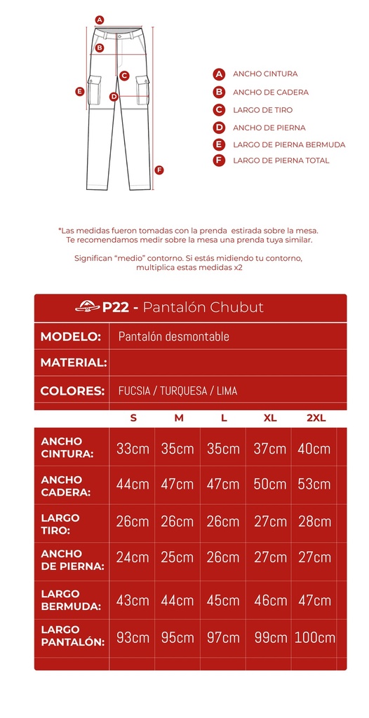 P22 PANTALON DESMONTABLE DAMA