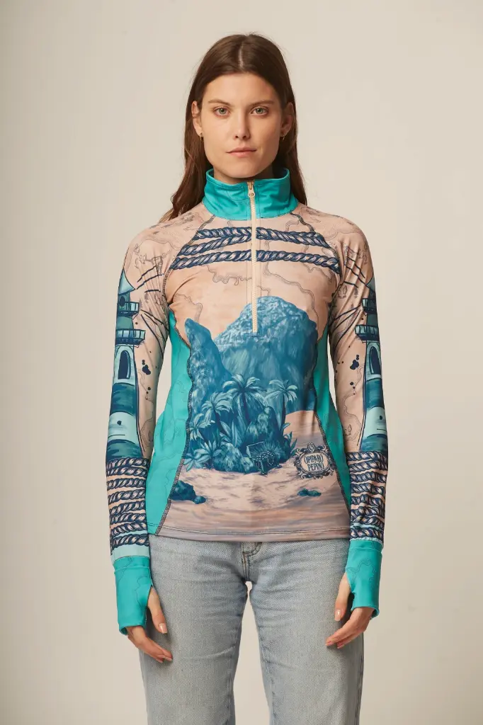 CAMISETA 1/4 CIERRE TERMICA PIRATA