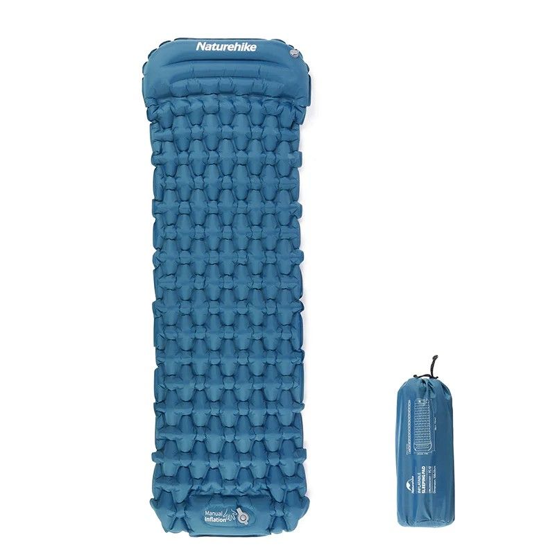NATUREHIKE Fc-12 aislante inflable con almohada (Azul)