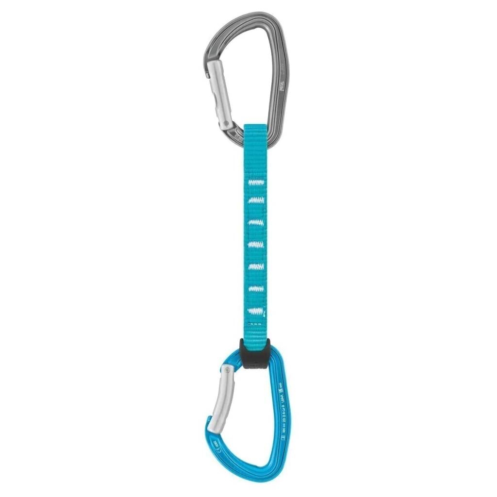 PETZL Cinta djinn express simple (12 cm, Turquesa)