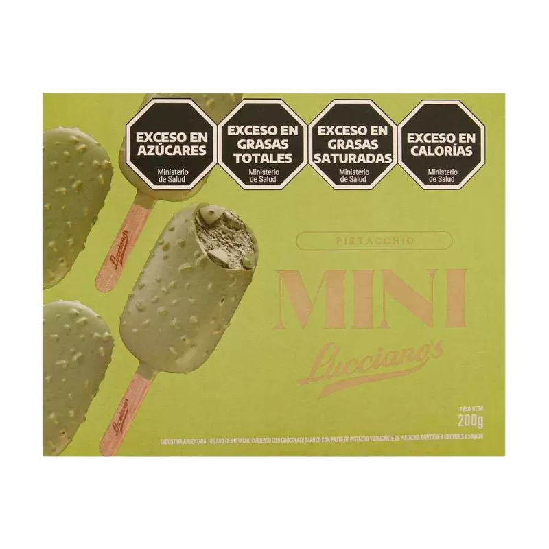 LUCCIANO Mini Icepop Pistacchio Caja x 4
