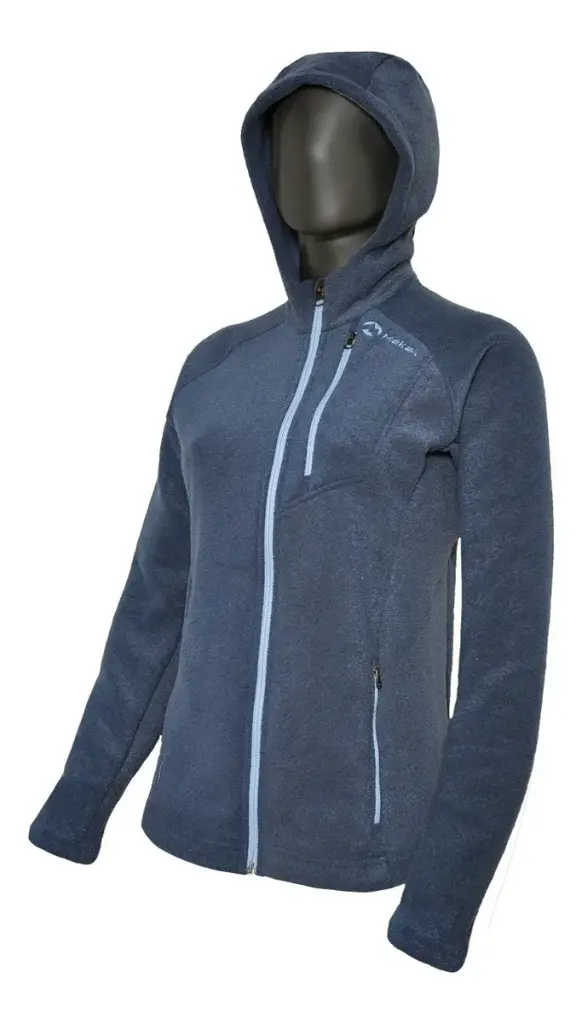 MAKALU Micro rustic hoody woman (Azul Marino, XS)