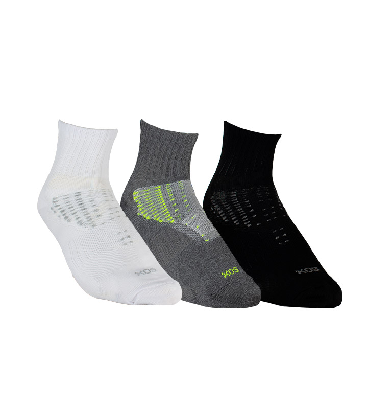SOX Media DE108 tripack basic (Blanco/Gris/Negro, S)