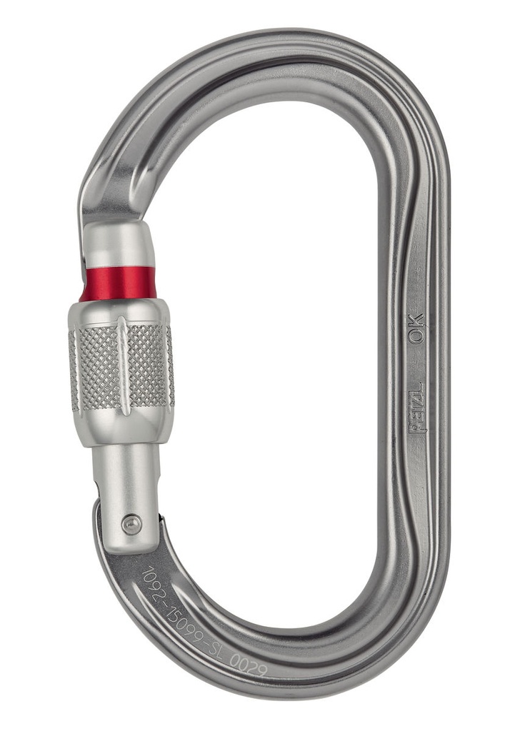 [M33A SL] PETZL Mosqueton ok sl plata c/SEGURO (M33A sl)