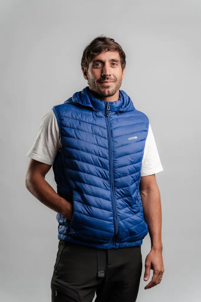 [CH32 1] CH32  CHALECO FIBRA HOMBRE (AZUL FRANCIA, S)