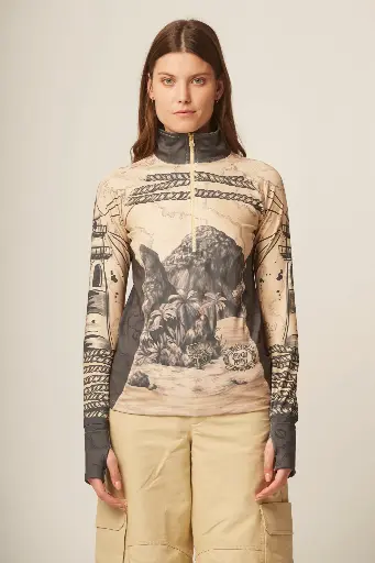 CAMISETA TERMICA 1/4 CIERRE PIRATA